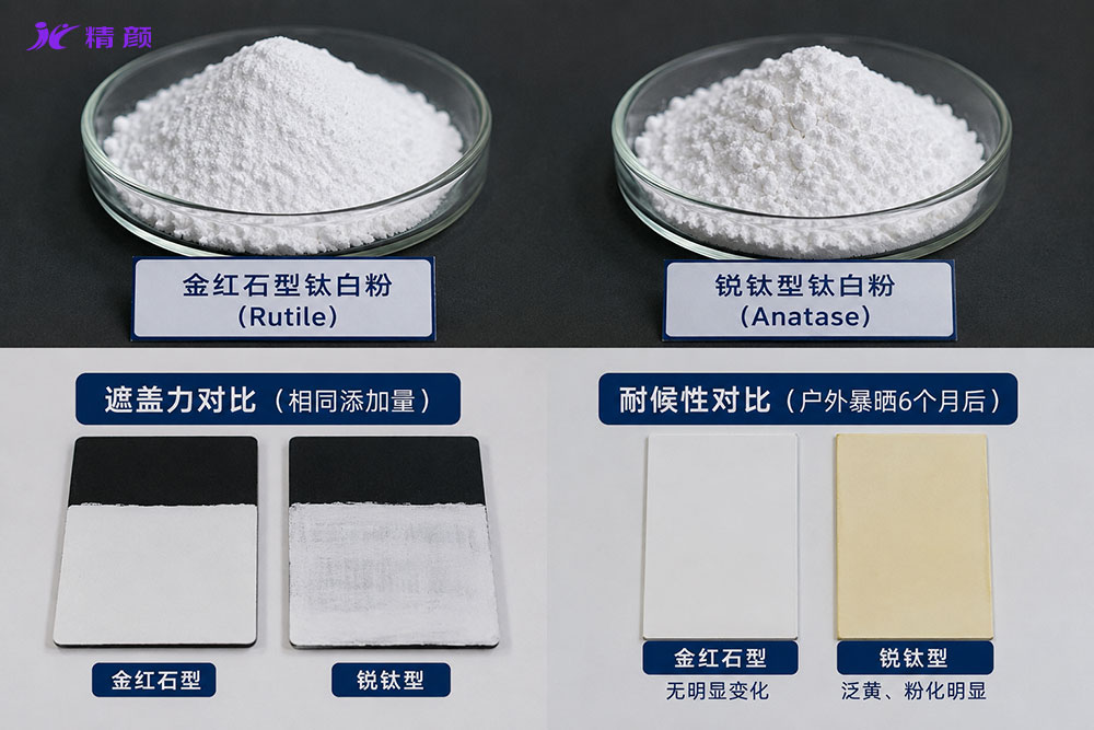金紅石型與銳鈦型鈦白粉遮蓋力與耐候性對比